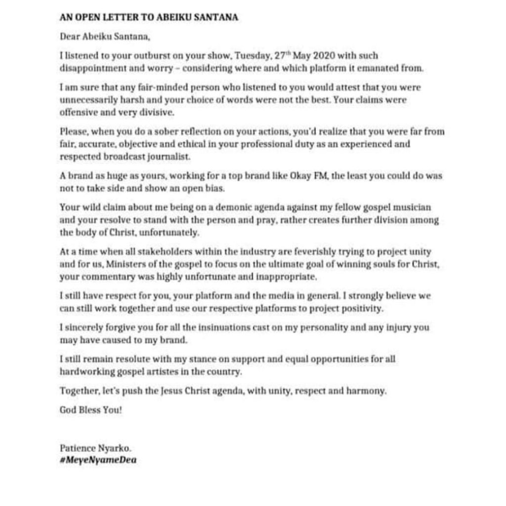 Patience Nyarko Roasts Abeiku Santana For Saying She’s Allowing The Devil To Use Her