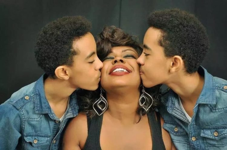 Afia Schwarzenegger flaunts her all-grown-up twin sons