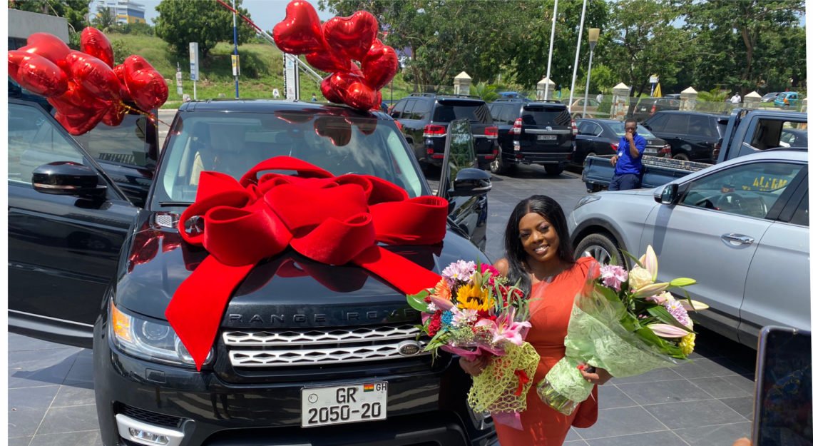 Nana Aba Anamoah receives a brand new Range Rover as a birthday gift